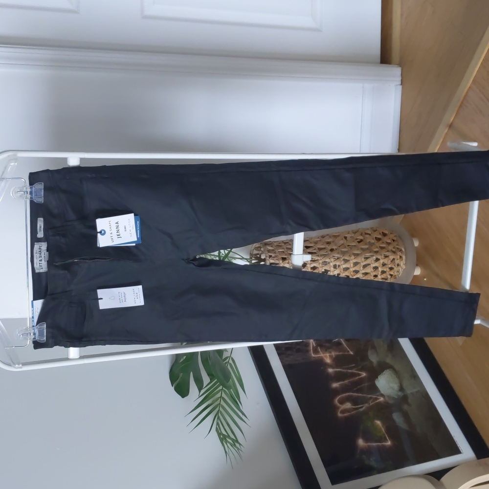 New Look Lift & Shape Jenna Black Wax Denim Jeans